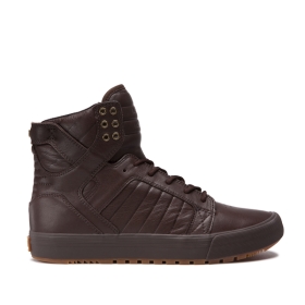 Supra Mens SKYTOP CW High Top Shoes Demitasse/demitasse/Gum | US-39734